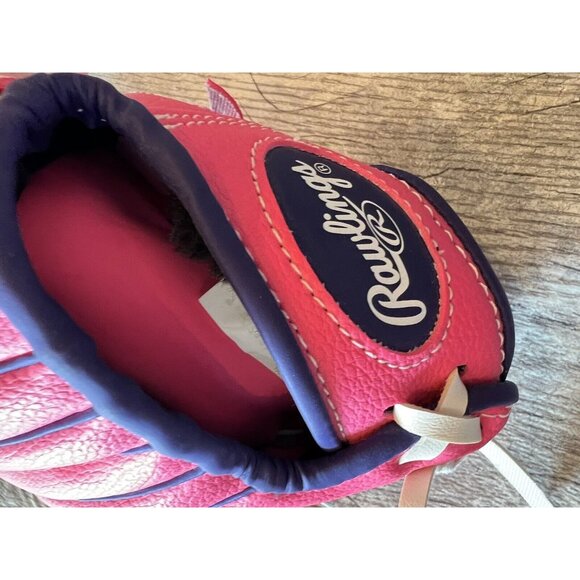 Rawlings Player Series PL90PPW 9 Inch Tee Ball Glove Pink Right Hand Throw RHT - Picture 2 of 7